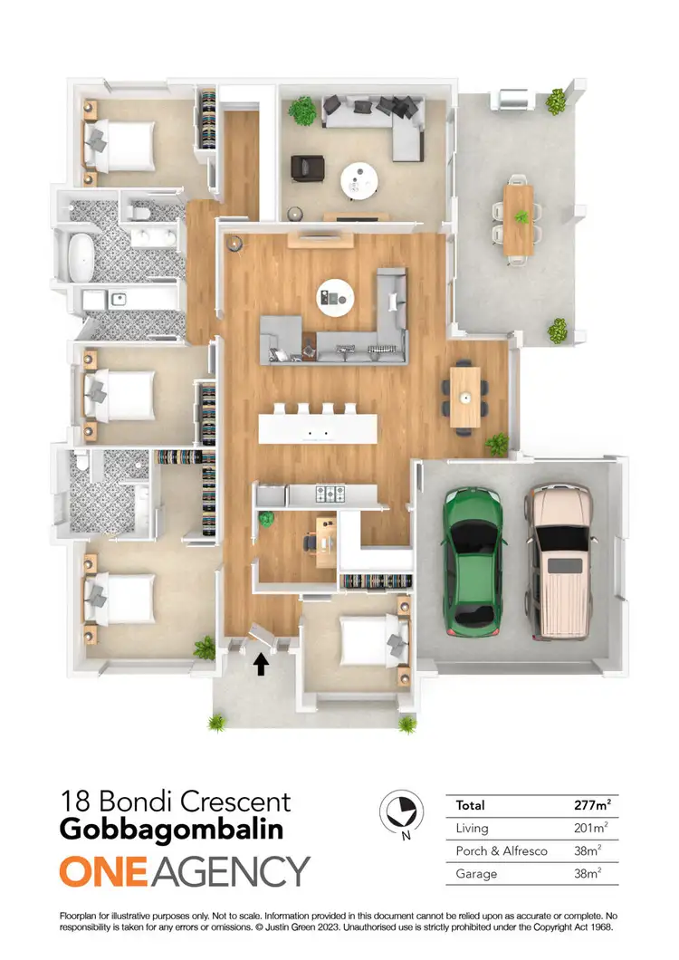 Floorplan of Homely house listing, 18 BONDI CRESCENT, Gobbagombalin NSW 2650