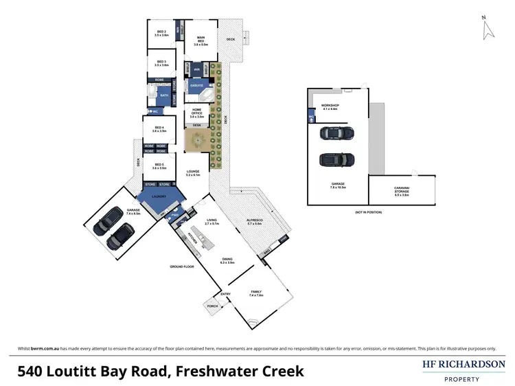 Floorplan of Homely rural property listing, 540 Loutitt Bay Road, Freshwater Creek VIC 3217