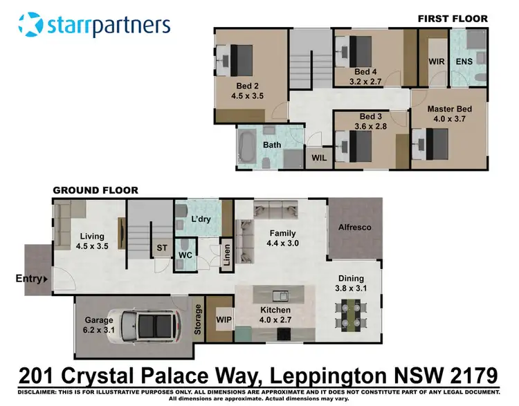 Floorplan of Homely house listing, 201 Crystal Palace Way, Leppington NSW 2179