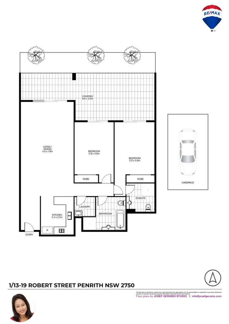 Floorplan of Homely unit listing, 1/13-19 ROBERT STREET, Penrith NSW 2750