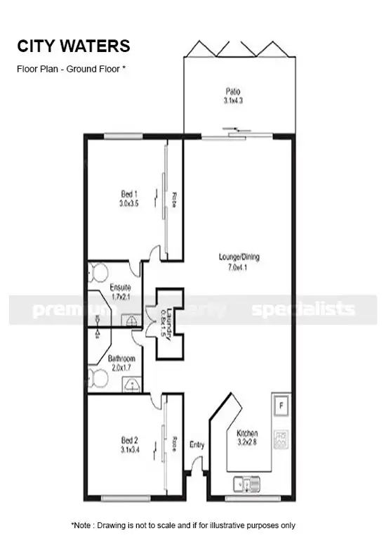 Floorplan of Homely unit listing, Unit 102 2-8 Rigg Street, Woree QLD 4868