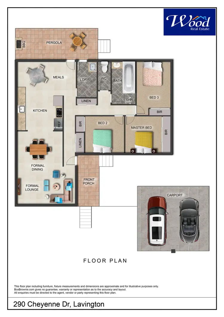 Floorplan of Homely house listing, 290 Cheyenne Dr, Lavington NSW 2641