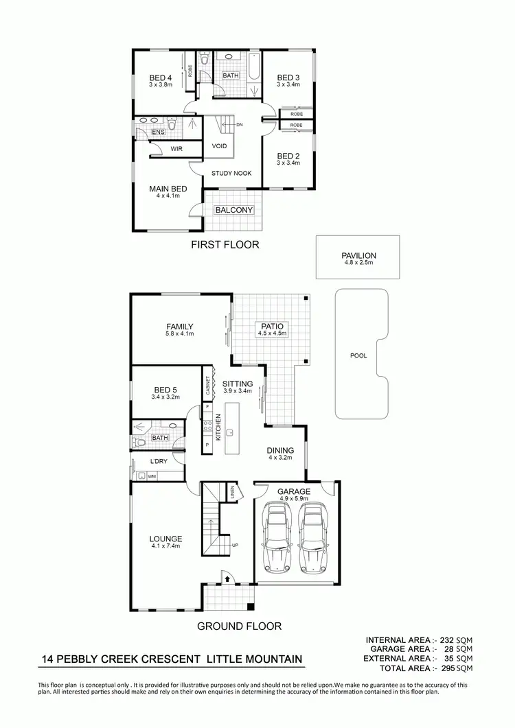 Floorplan of Homely house listing, 14 Pebbly Creek Crescent, Little Mountain QLD 4551