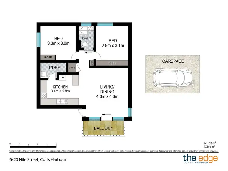 Floorplan of Homely unit listing, 6/20 Nile Street, Coffs Harbour NSW 2450
