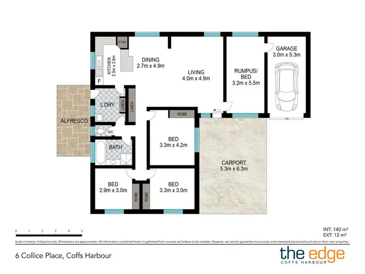 Floorplan of Homely house listing, 6 Collice Place, Coffs Harbour NSW 2450