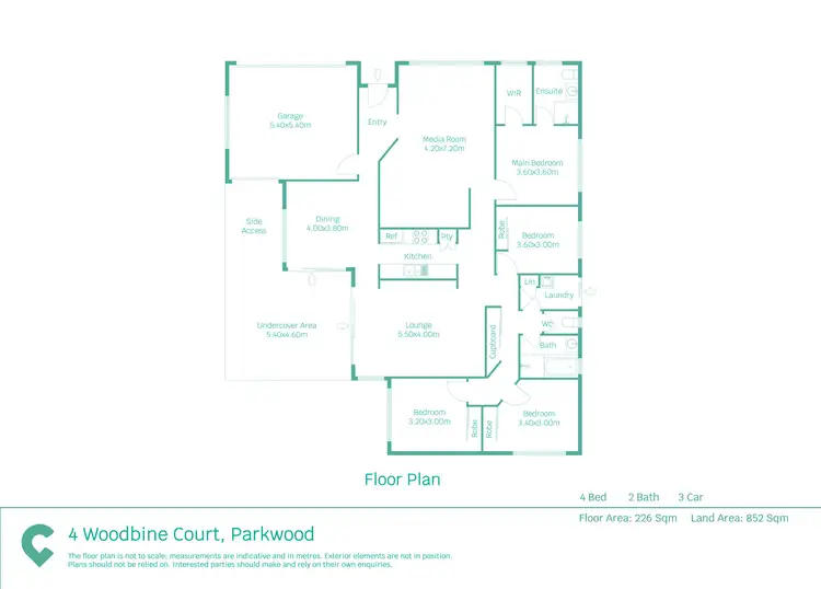 Floorplan of Homely house listing, 4 Woodbine Court, Parkwood QLD 4214