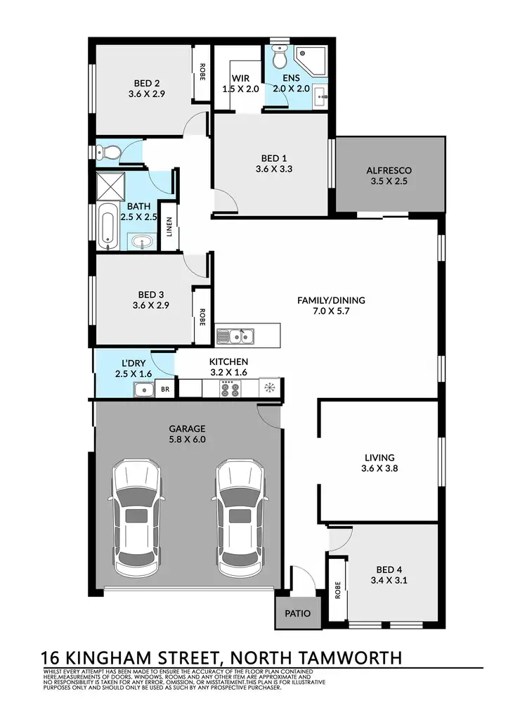 Floorplan of Homely house listing, 16 Kingham Street, Tamworth NSW 2340