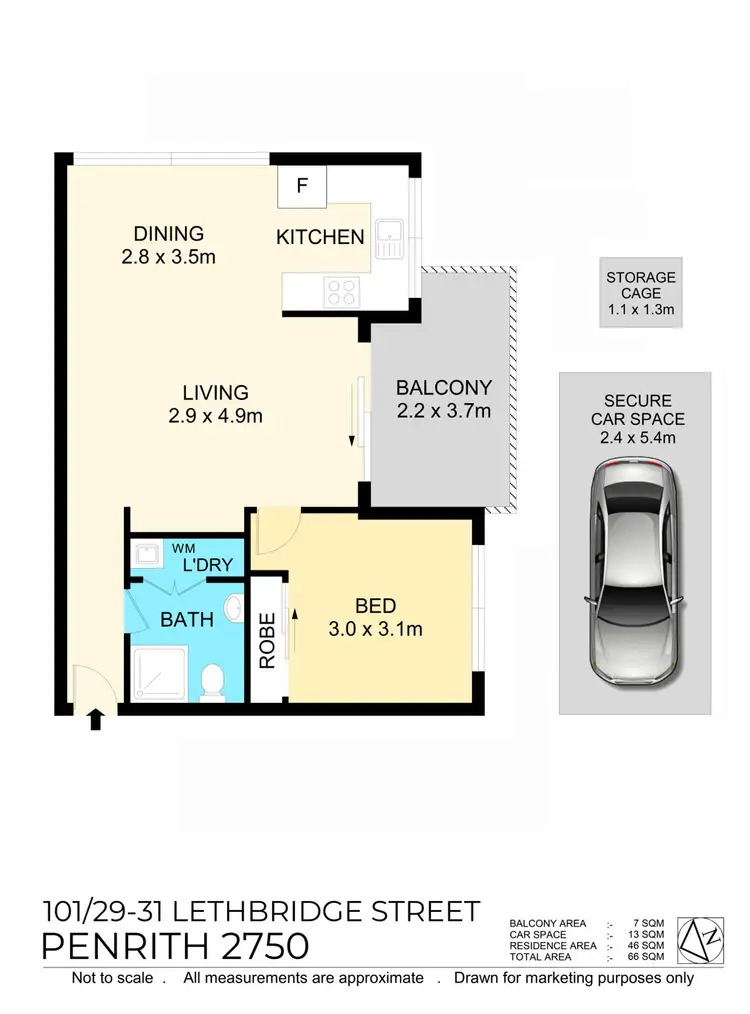 Floorplan of Homely apartment listing, 101/29-31 Lethbridge Street, Penrith NSW 2750