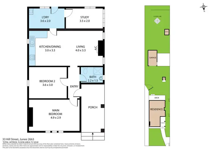 Floorplan of Homely house listing, 33 Hill Street, Junee NSW 2663