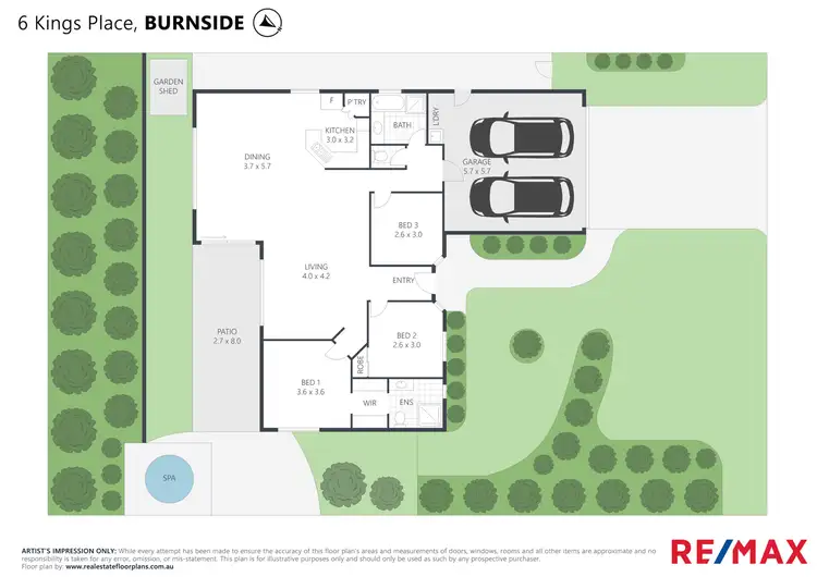 Floorplan of Homely house listing, 6 Kings Place, Burnside QLD 4560