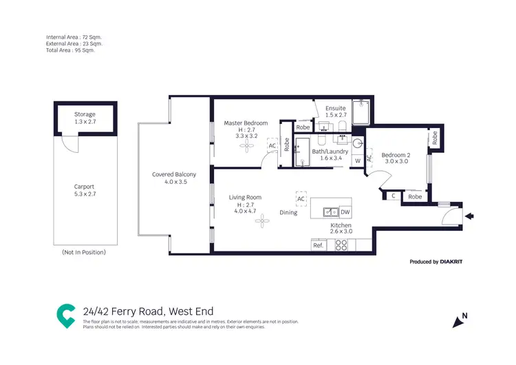 Floorplan of Homely apartment listing, 24/42 Ferry Road, West End QLD 4101