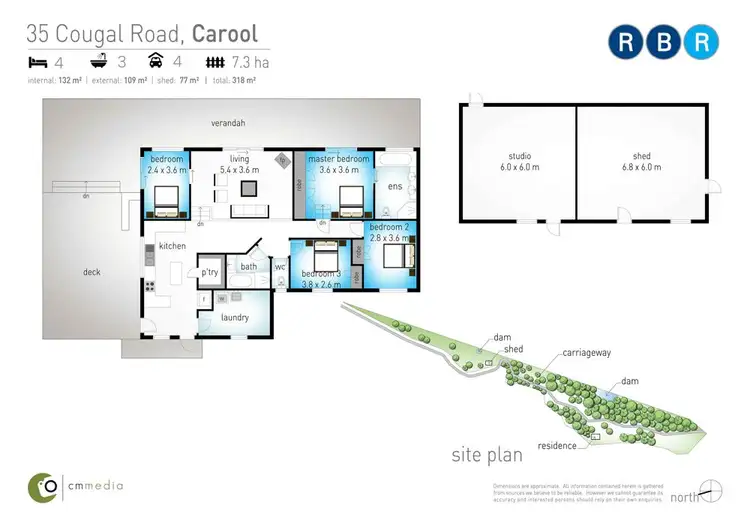 Floorplan of Homely rural property listing, 35 Cougal Road, Carool NSW 2486