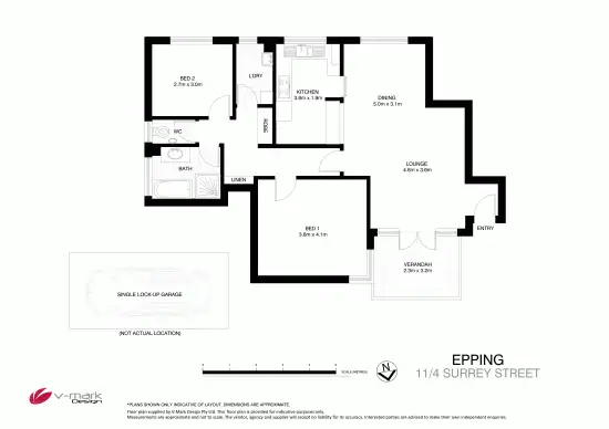 Floorplan of Homely unit listing, 11/4 Surrey Street, Epping NSW 2121