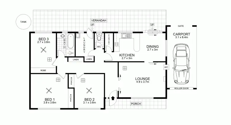 Floorplan of Homely house listing, 13 Sunderland Avenue, Parafield Gardens SA 5107