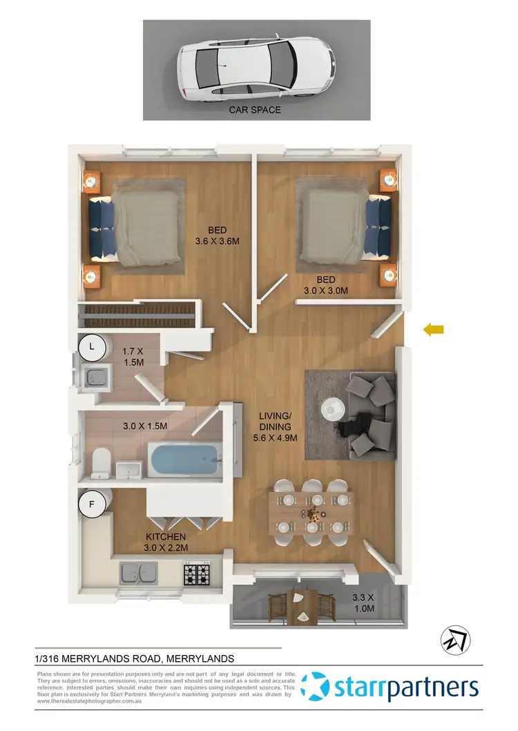 Floorplan of Homely unit listing, 1/316 Merrylands Road, Merrylands NSW 2160
