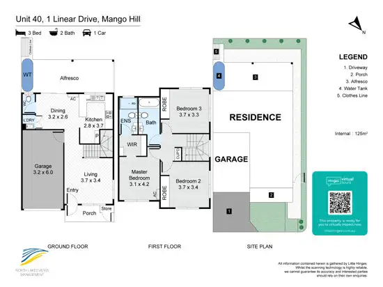 Floorplan of Homely townhouse listing, 40/1 Linear Drive, Mango Hill QLD 4509