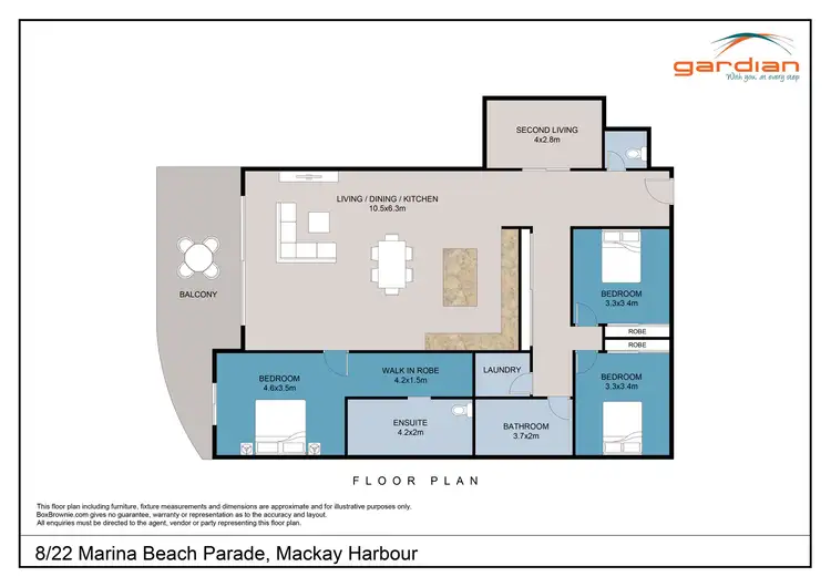 Floorplan of Homely apartment listing, 8/22 Marina Beach Parade, Mackay Harbour QLD 4740