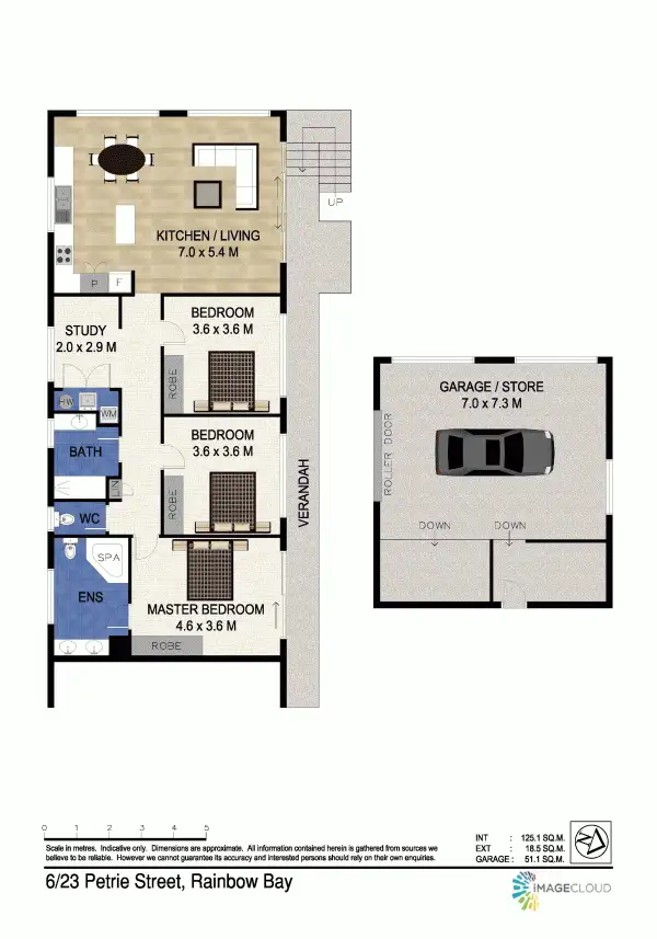 Floorplan of Homely unit listing, 6/23 Petrie Street, Rainbow Bay QLD 4225