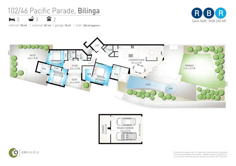 Floorplan of Homely apartment listing, 102/46 Pacific Parade, Bilinga QLD 4225
