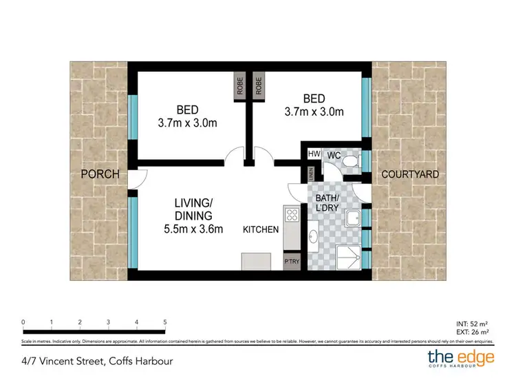 Floorplan of Homely unit listing, 4/7 Vincent Street, Coffs Harbour NSW 2450
