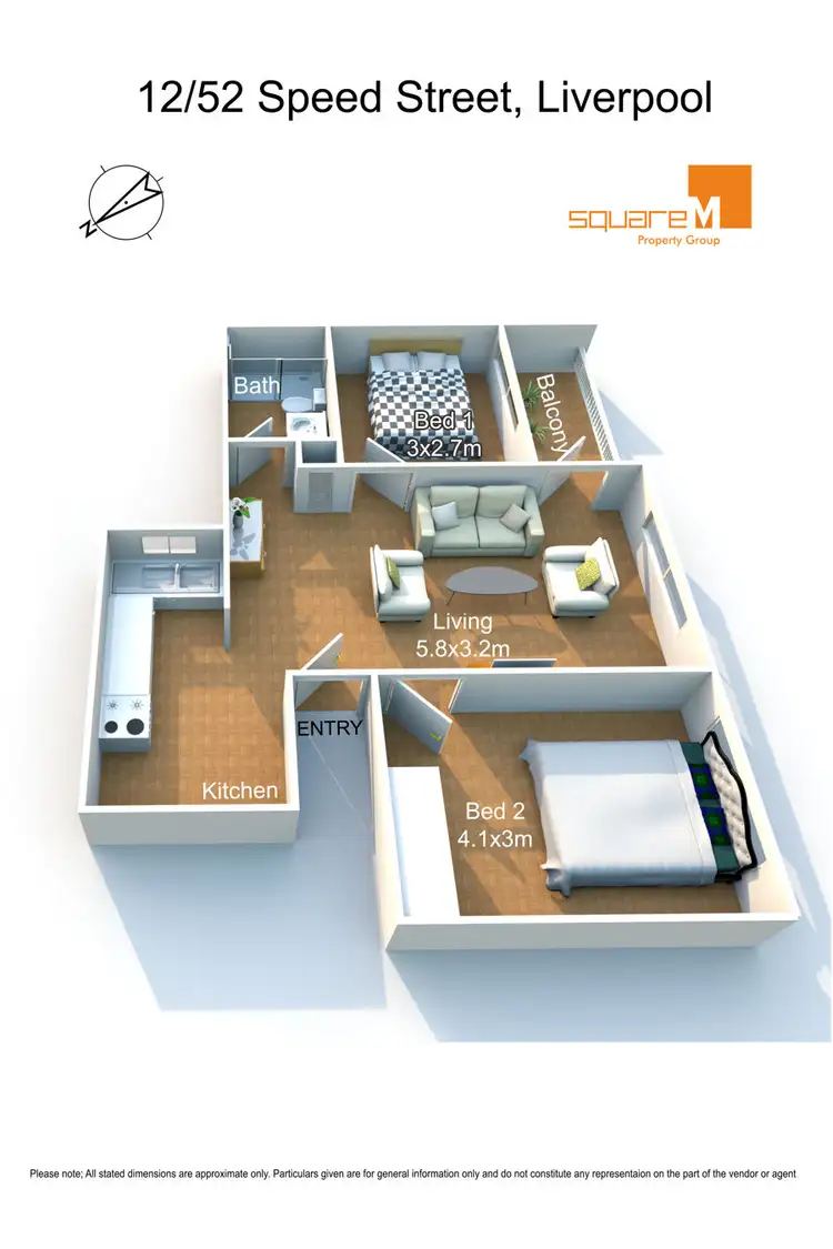 Floorplan of Homely unit listing, 12/52 Speed Street, Liverpool NSW 2170