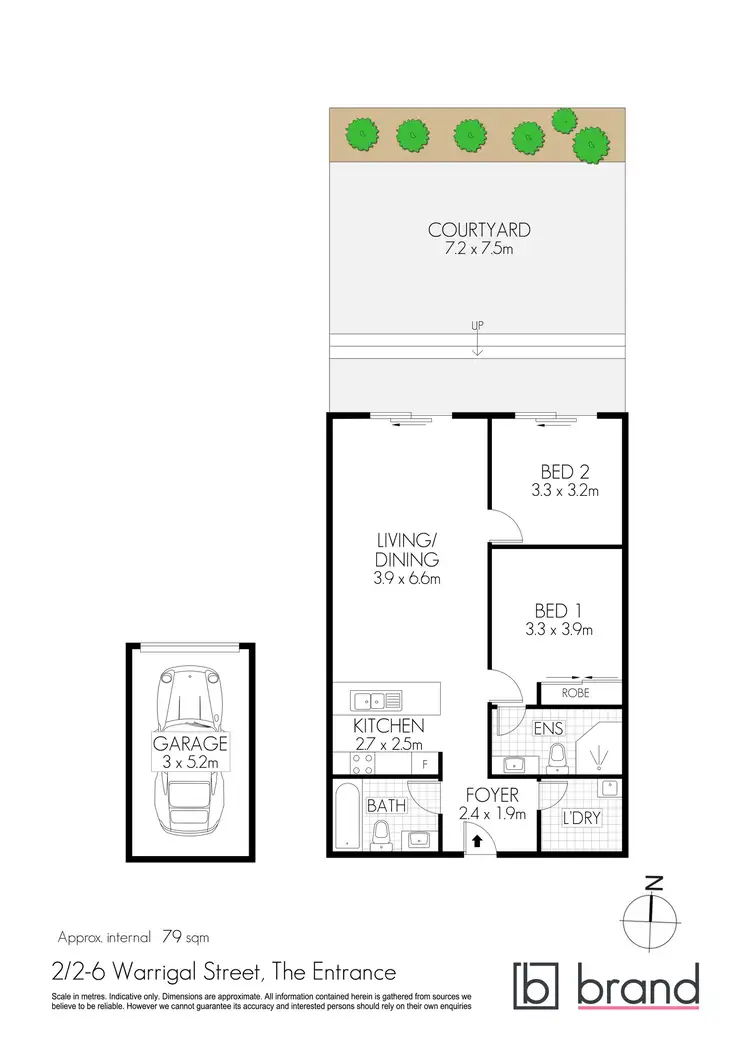 Floorplan of Homely apartment listing, 2/2-6 Warrigal Street, The Entrance NSW 2261