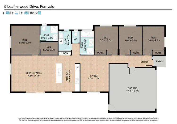 Floorplan of Homely house listing, 5 Leatherwood Street, Fernvale QLD 4306