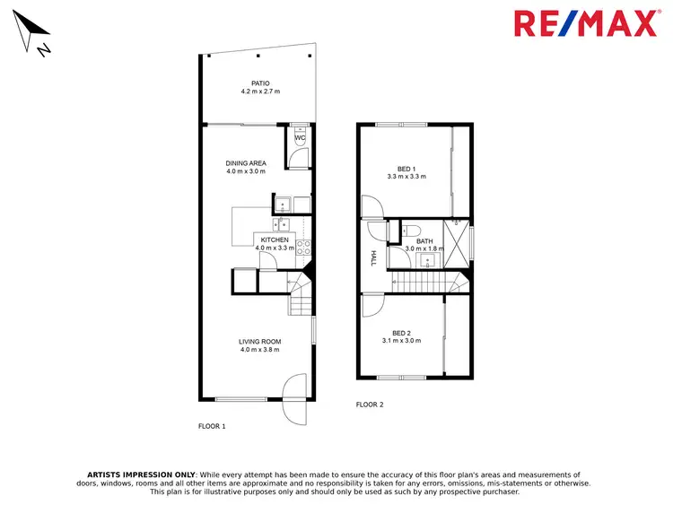 Floorplan of Homely unit listing, 1/12 Stanley Street, Nambour QLD 4560
