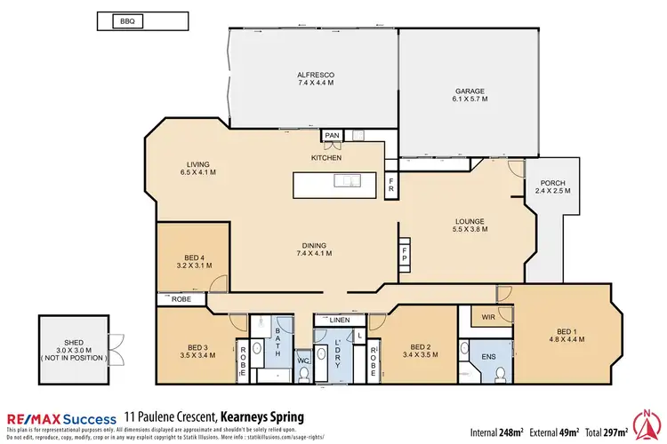 Floorplan of Homely house listing, 11 Paulene Crescent, Kearneys Spring QLD 4350
