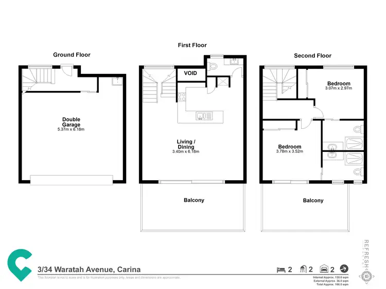 Floorplan of Homely townhouse listing, 3/34 Waratah Avenue, Carina QLD 4152