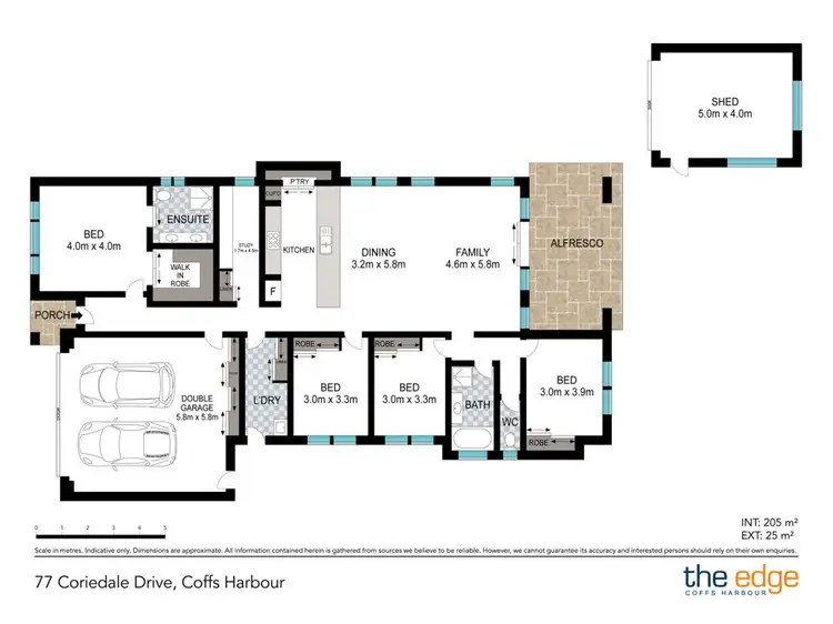 Floorplan of Homely house listing, 77 Coriedale Drive, Coffs Harbour NSW 2450