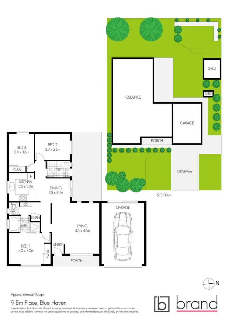 Floorplan of Homely house listing, 9 Elm Place, Blue Haven NSW 2262