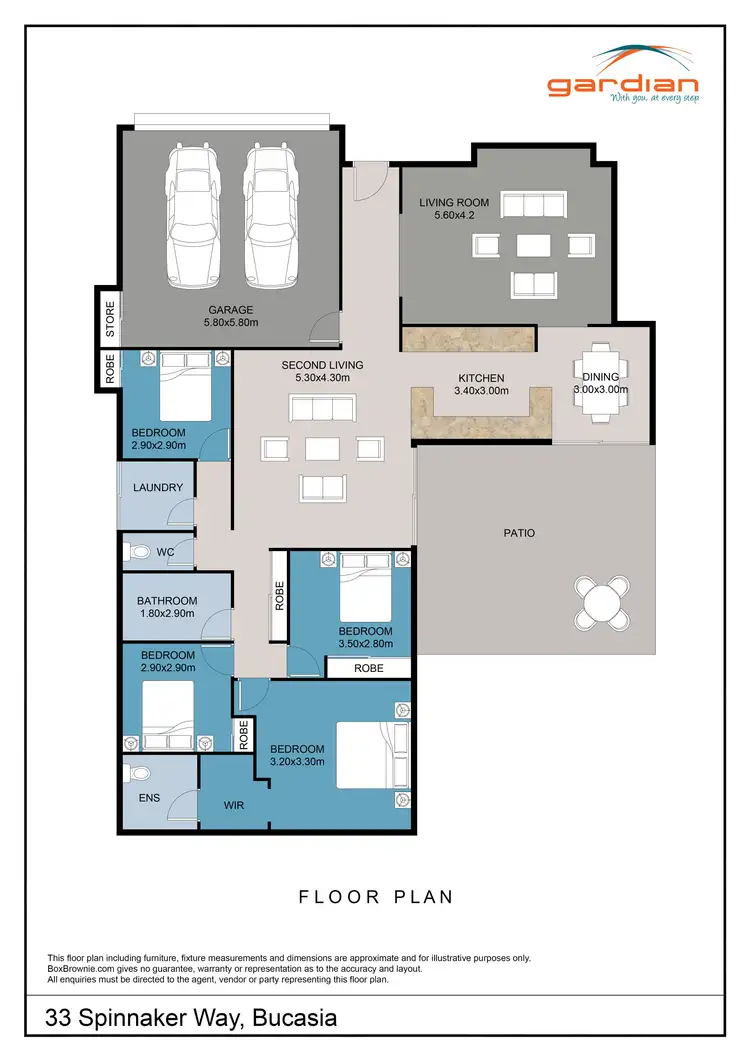 Floorplan of Homely house listing, 33 Spinnaker Way, Bucasia QLD 4750