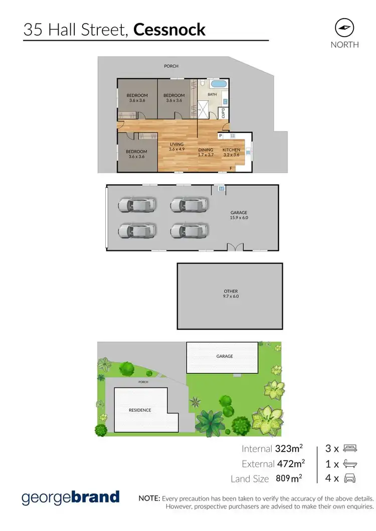 Floorplan of Homely house listing, 35 Hall Street, Cessnock NSW 2325
