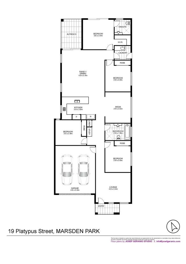 Floorplan of Homely house listing, 19 Platypus Street (MELONBA), Marsden Park NSW 2765