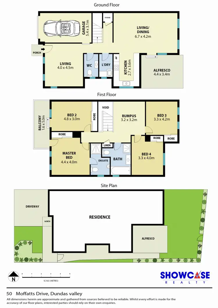 Floorplan of Homely semi-detached listing, 50 Moffatts Drive, Dundas Valley NSW 2117