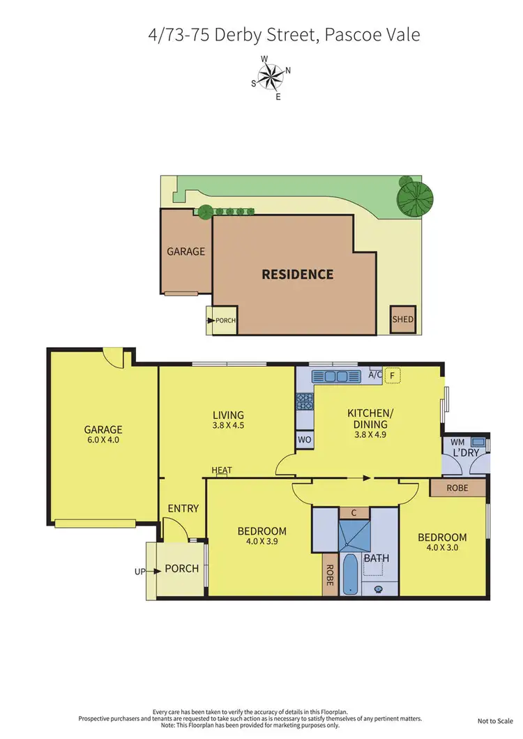 Floorplan of Homely unit listing, 4/73-75 Derby Street, Pascoe Vale VIC 3044