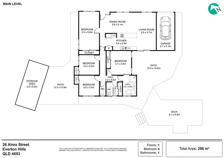 Floorplan of Homely house listing, 26 Alrex St, Everton Hills QLD 4053