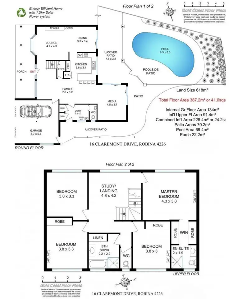 Floorplan of Homely house listing, 16 Claremont Drive, Robina QLD 4226