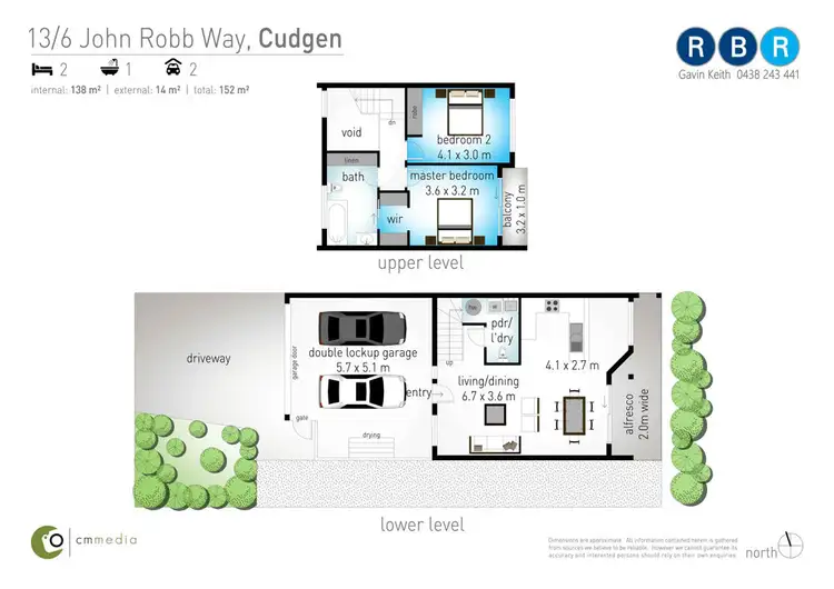 Floorplan of Homely townhouse listing, 13/6 John Robb Way, Cudgen NSW 2487