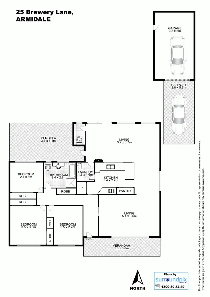 Floorplan of Homely house listing, 25 Brewery Lane, Armidale NSW 2350