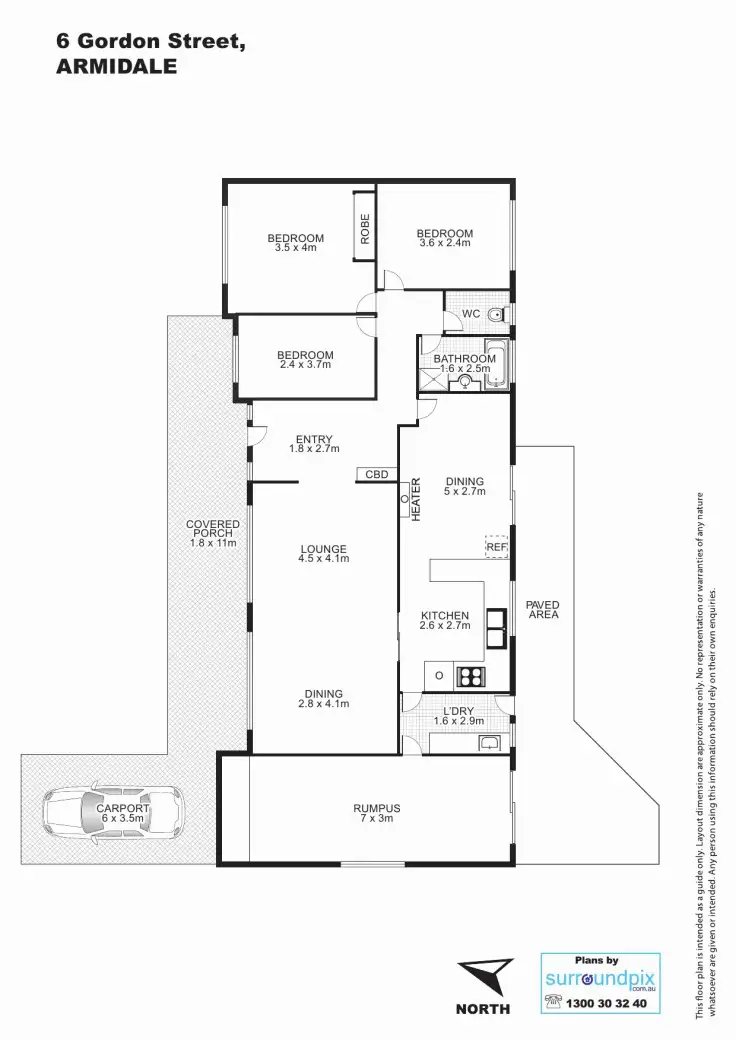 Floorplan of Homely house listing, 6 Gordon Street, Armidale NSW 2350