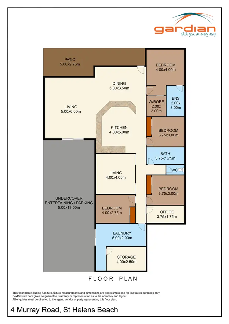 Floorplan of Homely house listing, 4 Murray Road, St Helens Beach QLD 4798