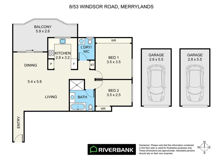 Floorplan of Homely unit listing, 8/53-59 Windsor Road, Merrylands NSW 2160
