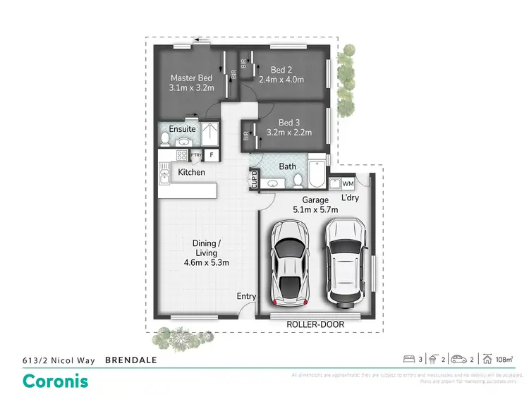 Floorplan of Homely townhouse listing, 613/2 Nicol Way, Brendale QLD 4500