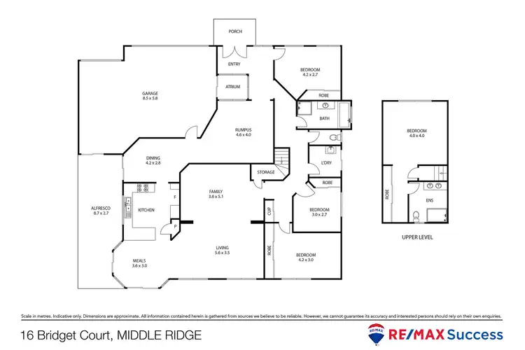 Floorplan of Homely house listing, 16 Bridget Court, Middle Ridge QLD 4350