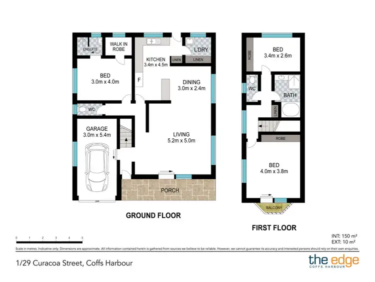 Floorplan of Homely townhouse listing, 1/29 Curacoa Street, Coffs Harbour NSW 2450