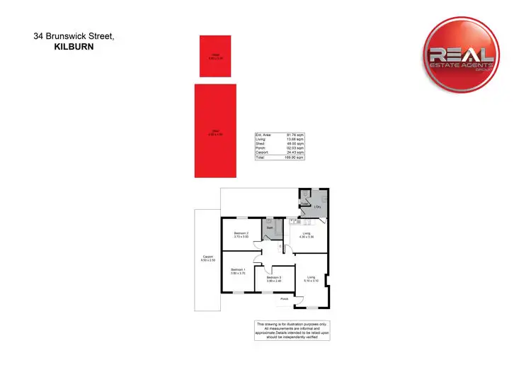 Floorplan of Homely house listing, 34 Brunswick Street, Kilburn SA 5084