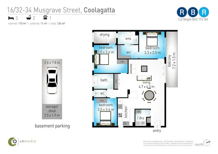 Floorplan of Homely unit listing, 16/32-34 Musgrave Street, Coolangatta QLD 4225