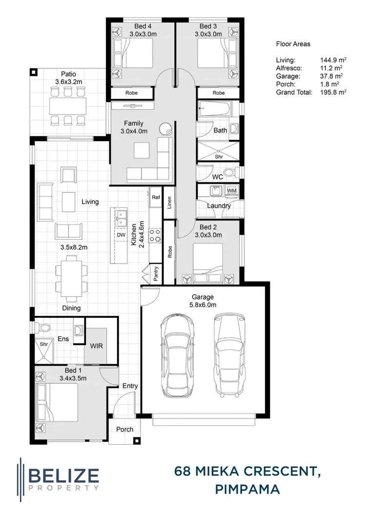 Floorplan of Homely house listing, 68 Mieka Crescent, Pimpama QLD 4209